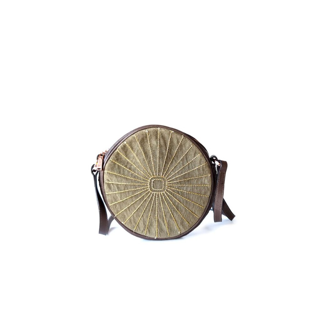 JOEY WOLFFER Round Bohemian Crossbody Leather & Tie Dye *EXCELLENT*